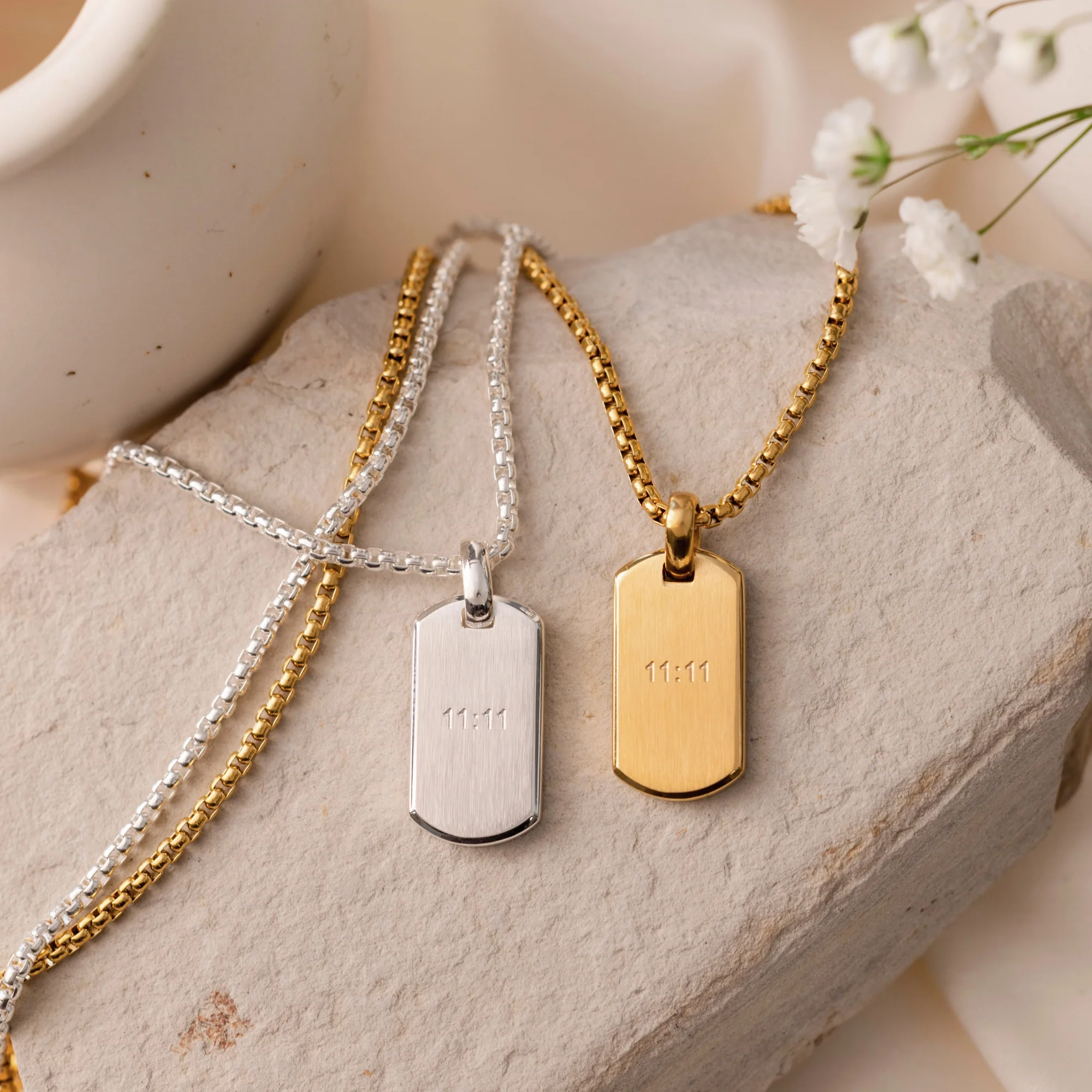 11:11 Tag Chain Necklace - Image 3