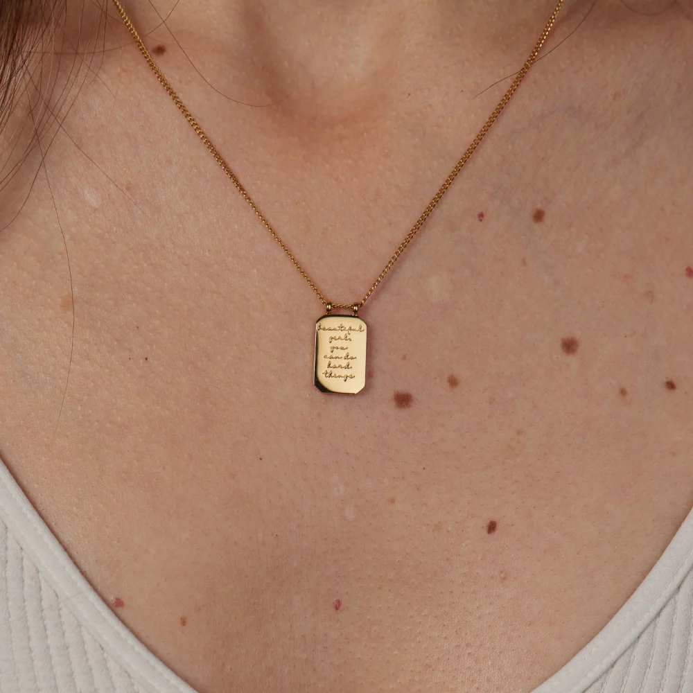 Beautiful Girl, You Can Do Hard Things - Necklace - Image 7