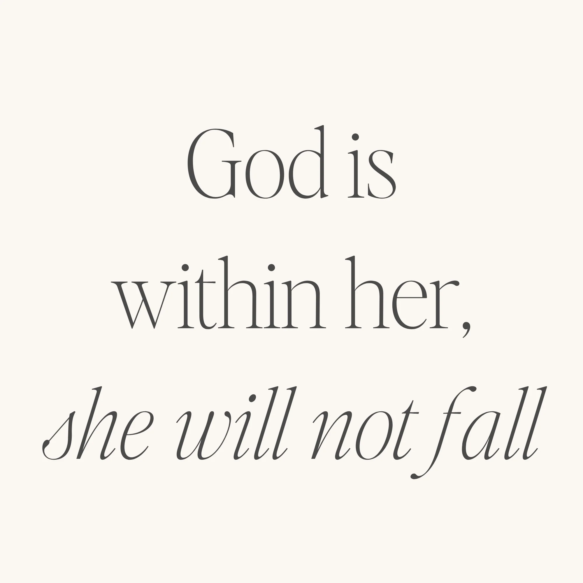 God Is Within Her, She Will Not Fall (no ink) - Image 3