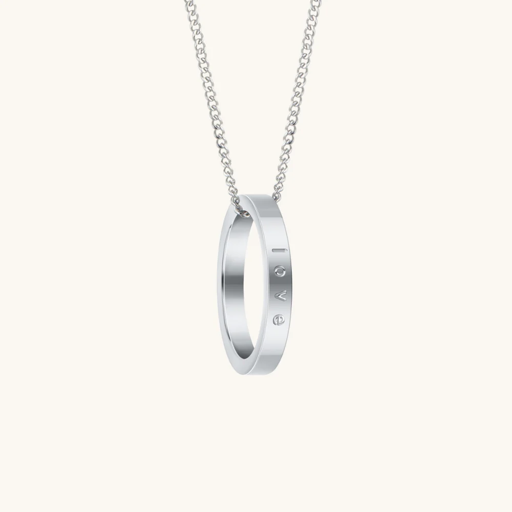 Love (shiny) fidget ring necklace - Image 10