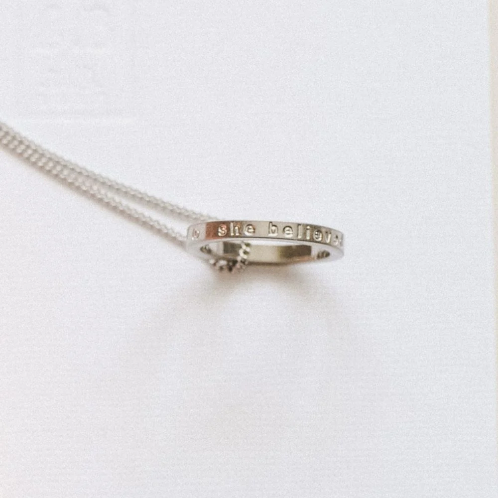 She Believed She Could, So She Did (shiny) fidget ring necklace - Image 6