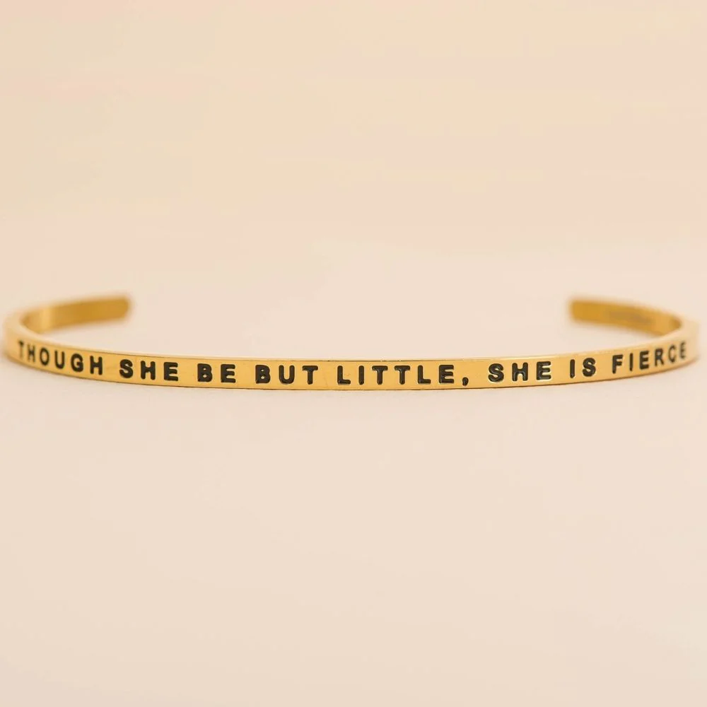 Though She Be But Little, She Is Fierce - Rose Gold, Moon Gray - Image 4