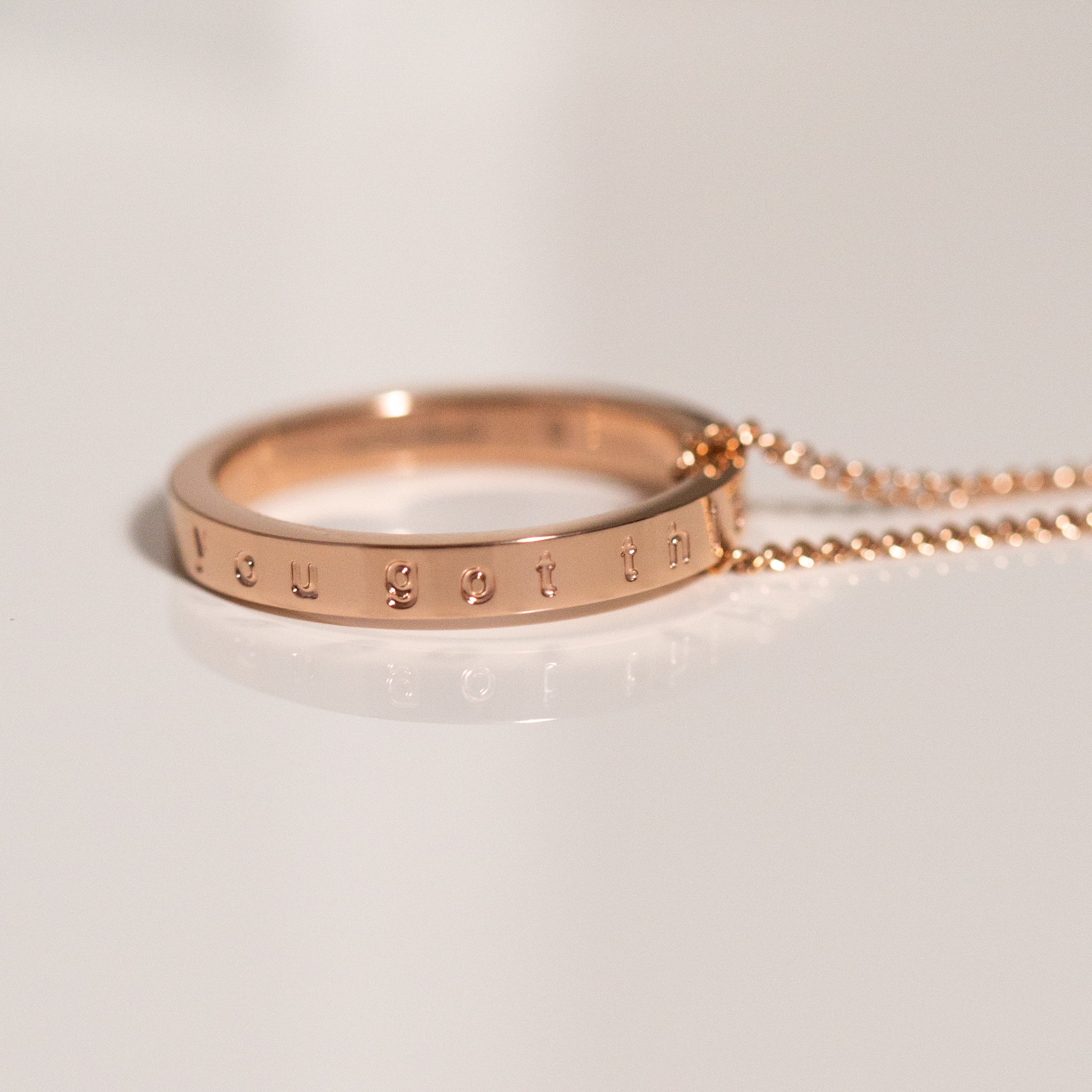 What Goes Around Comes Around (matte) fidget ring necklace - Image 7