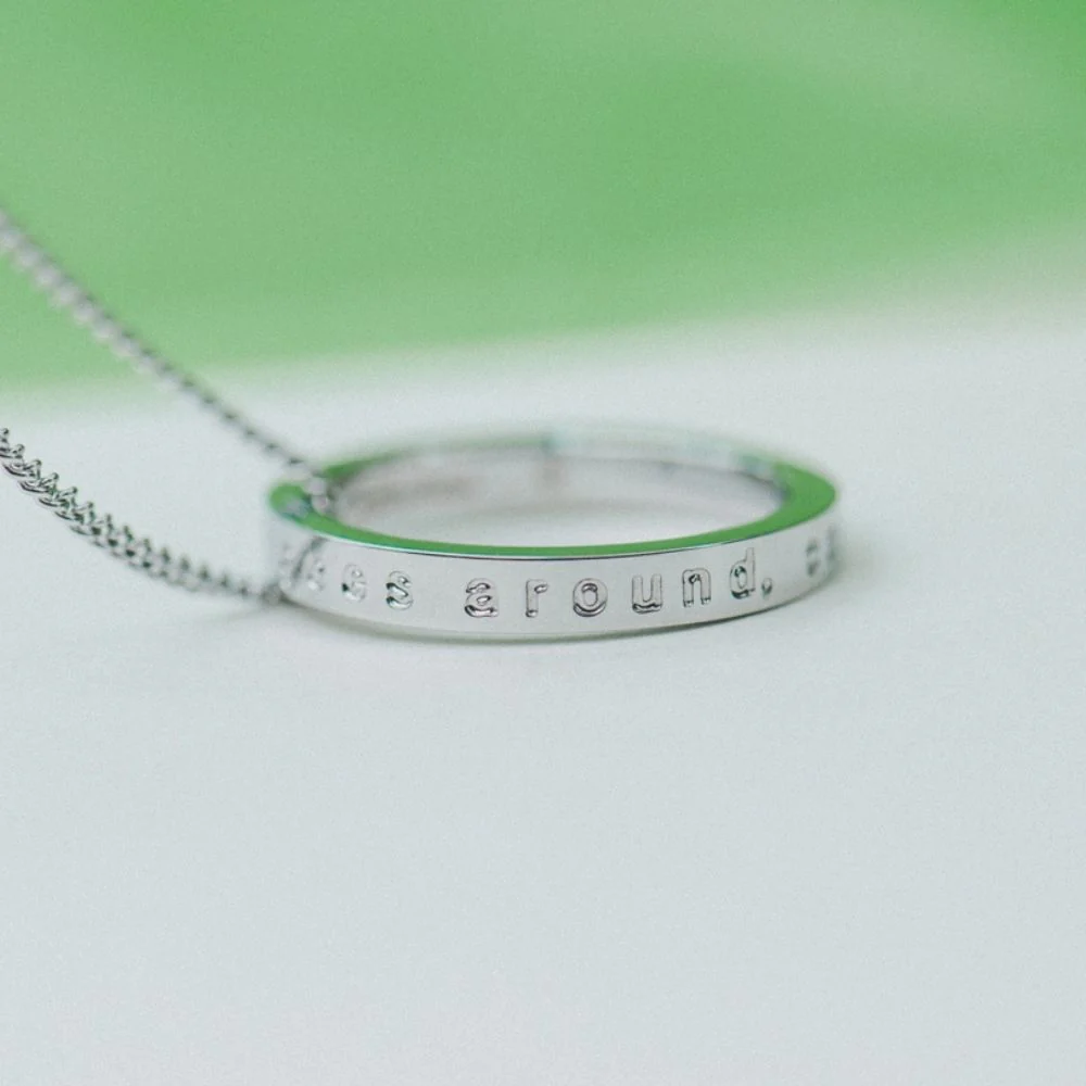 What Goes Around, Comes Around (shiny) fidget ring necklace - Image 6
